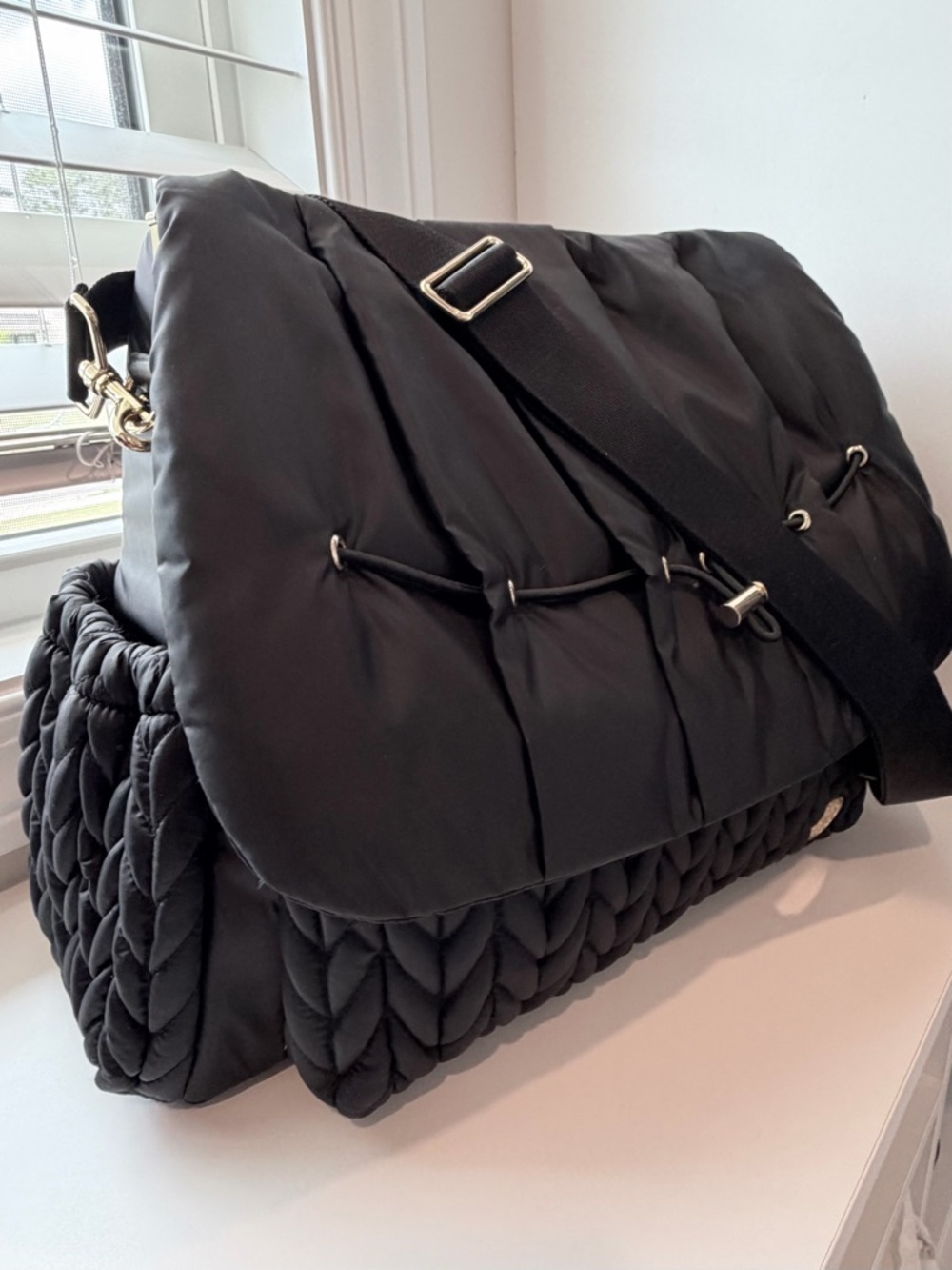 HAPP Levy Backpack Diaper Bag in Black & Gold